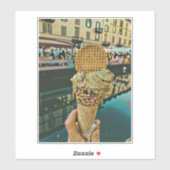 Schokoladeneis-Sprinklen Aufkleber (Blatt)