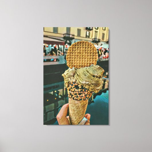 Schokoladeneis-Sprinklen Leinwanddruck (Vorderseite)