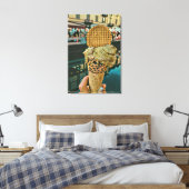 Schokoladeneis-Sprinklen Leinwanddruck (Insitu (Schlafzimmer))