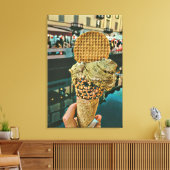 Schokoladeneis-Sprinklen Leinwanddruck (Insitu (Wohnzimmer))