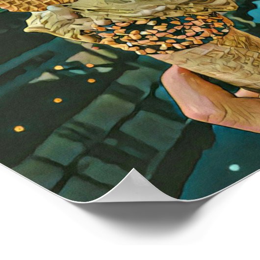 Schokoladeneis-Sprinklen Poster (Ecke)