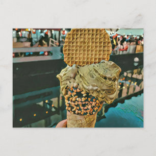 Schokoladeneis-Sprinklen Postkarte