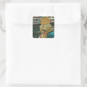 Schokoladeneis-Sprinklen Quadratischer Aufkleber (Tasche)