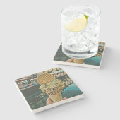 Schokoladeneis-Sprinklen Steinuntersetzer (Seitenansicht)