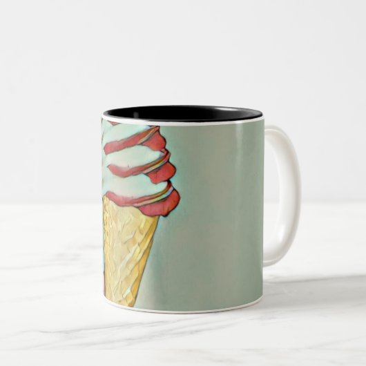 Schokoladeneis Zweifarbige Tasse (VorderseiteRechts)
