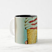 Schokoladeneis Zweifarbige Tasse (Vorderseite Links)