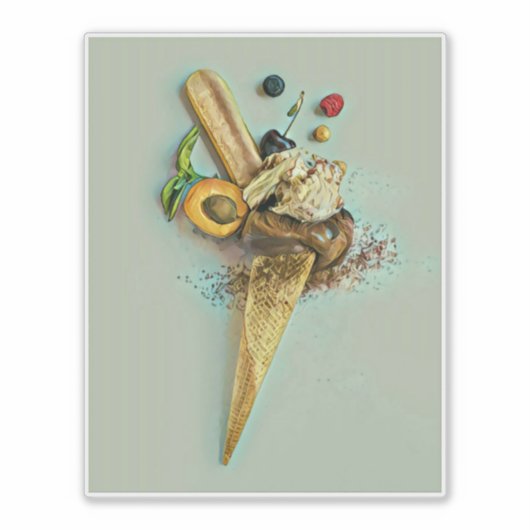 Schokoladeneisgeschenk Aufkleber (Vorderseite)