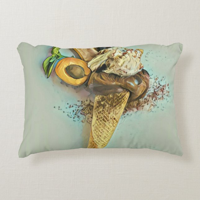 Schokoladeneisgeschenk Dekokissen (Vorderseite)