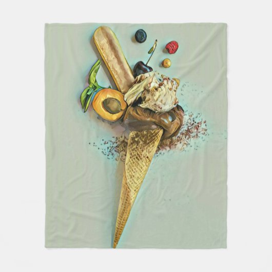 Schokoladeneisgeschenk Fleecedecke (Vorderseite)