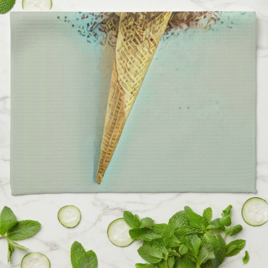 Schokoladeneisgeschenk Geschirrtuch (Gefaltet)