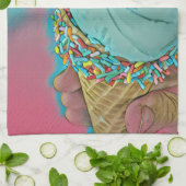 Schokoladeneisgeschenk Geschirrtuch (Gefaltet)