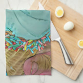 Schokoladeneisgeschenk Geschirrtuch (Viertel Falte)