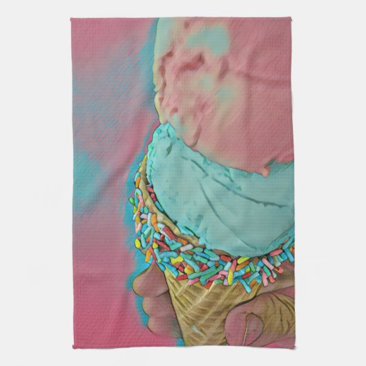 Schokoladeneisgeschenk Geschirrtuch (Vertikal)