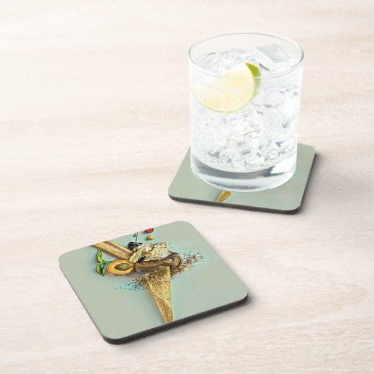 Schokoladeneisgeschenk Getränkeuntersetzer (Rechte Seite)