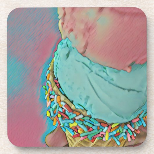 Schokoladeneisgeschenk Getränkeuntersetzer (Vorderseite)