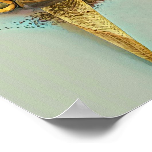 Schokoladeneisgeschenk Poster (Ecke)