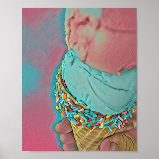 Schokoladeneisgeschenk Poster (Vorne)