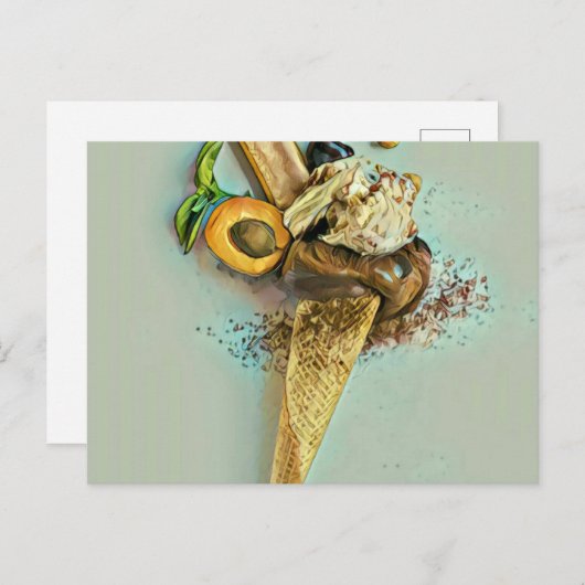 Schokoladeneisgeschenk Postkarte (Vorne/Hinten)