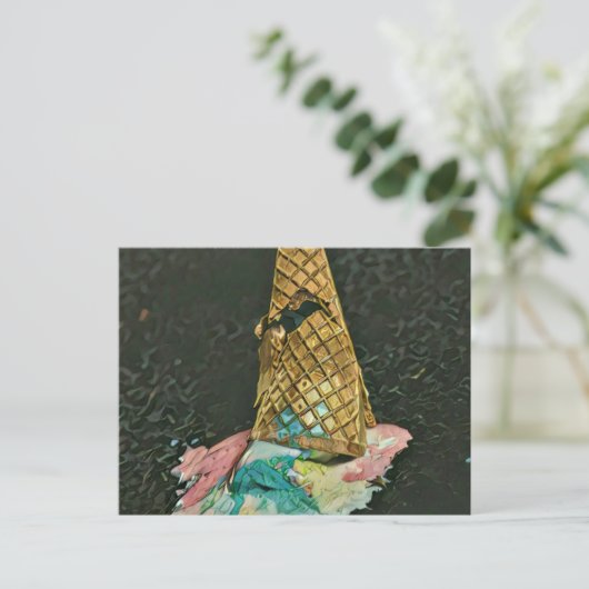 Schokoladeneisgeschenk Postkarte (Stehend Vorderseite)