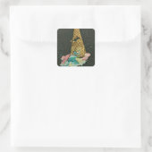 Schokoladeneisgeschenk Quadratischer Aufkleber (Tasche)