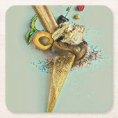 Schokoladeneisgeschenk Rechteckiger Pappuntersetzer (Vorderseite)