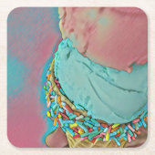 Schokoladeneisgeschenk Rechteckiger Pappuntersetzer (Vorderseite)