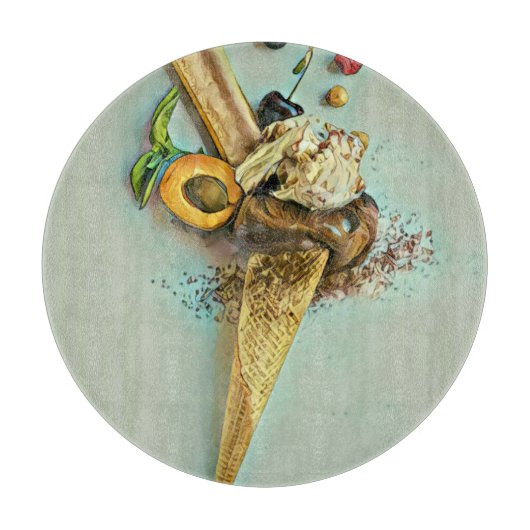 Schokoladeneisgeschenk Schneidebrett (Vorderseite)