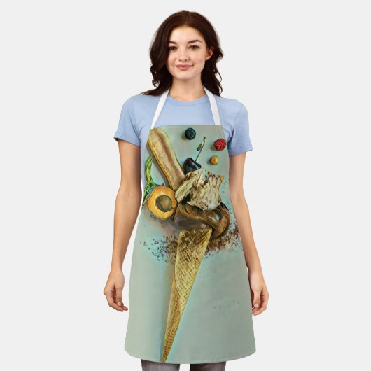 Schokoladeneisgeschenk Schürze (Getragen)