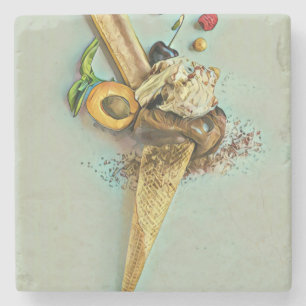 Schokoladeneisgeschenk Steinuntersetzer