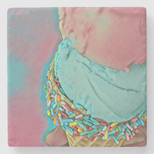 Schokoladeneisgeschenk Steinuntersetzer