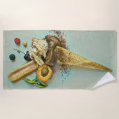 Schokoladeneisgeschenk Strandtuch (Vorderseite)
