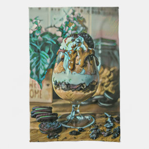 Schokoladeneisgeschoss Geschirrtuch