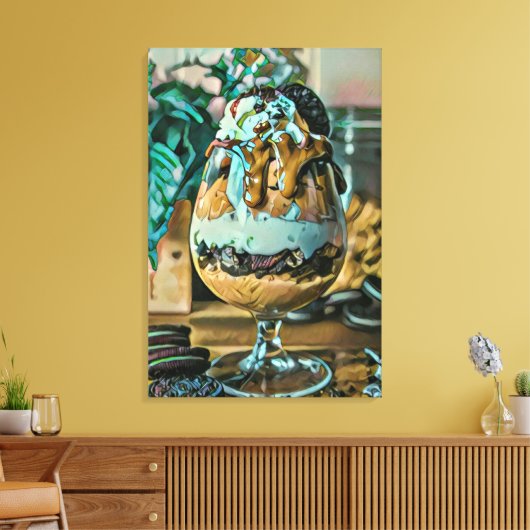 Schokoladeneisgeschoss Leinwanddruck (Insitu (Wohnzimmer))