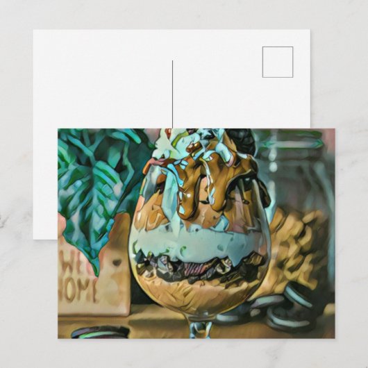 Schokoladeneisgeschoss Postkarte (Vorne/Hinten)