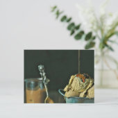 Schokoladeneisportion Postkarte (Stehend Vorderseite)