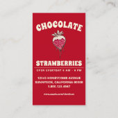 Schokoladenerdersnowman Visitenkarte (Rückseite)