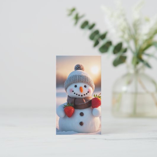 Schokoladenerdersnowman Visitenkarte (Stehend Vorderseite)