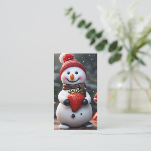Schokoladenerdersnowman Visitenkarte (Stehend Vorderseite)