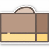 Schokoladenfleck Aufkleber (Vorderseite)