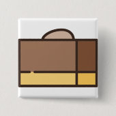 Schokoladenfleck Button (Vorderseite)