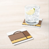 Schokoladenfleck Rechteckiger Pappuntersetzer (Vor Ort)