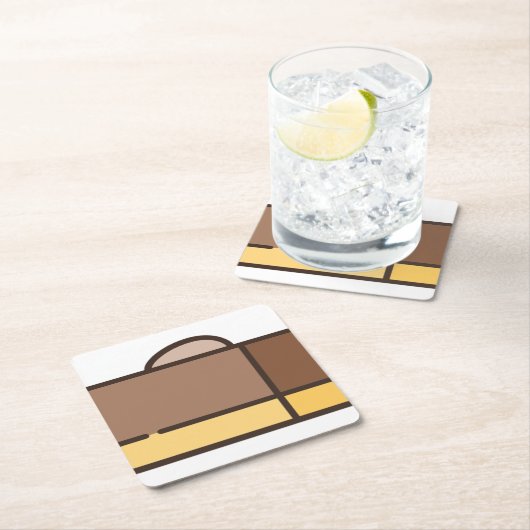 Schokoladenfleck Rechteckiger Pappuntersetzer (Vor Ort)