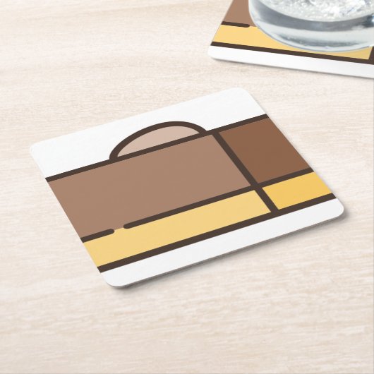 Schokoladenfleck Rechteckiger Pappuntersetzer (angewinkelt)