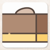 Schokoladenfleck Rechteckiger Pappuntersetzer (Vorderseite)