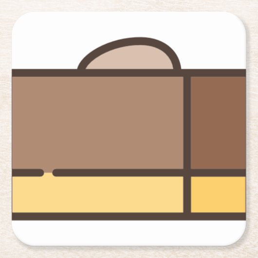 Schokoladenfleck Rechteckiger Pappuntersetzer (Vorderseite)