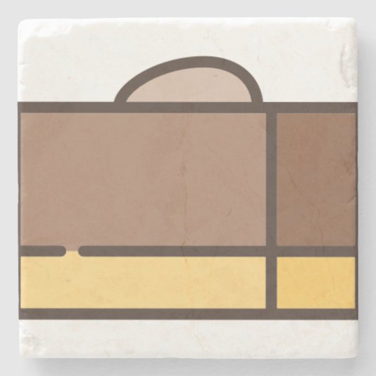 Schokoladenfleck Steinuntersetzer (Vorderseite)