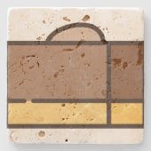 Schokoladenfleck Steinuntersetzer (Vorderseite)