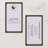 Schokoladenfrachtkarte: Lavendel Telefonnummerkarte (Vorne/Hinten)