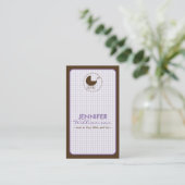 Schokoladenfrachtkarte: Lavendel Telefonnummerkarte (Stehend Vorderseite)