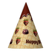 Schokoladenfresser, Schokoladenstrowbeere Partyhütchen (Links)